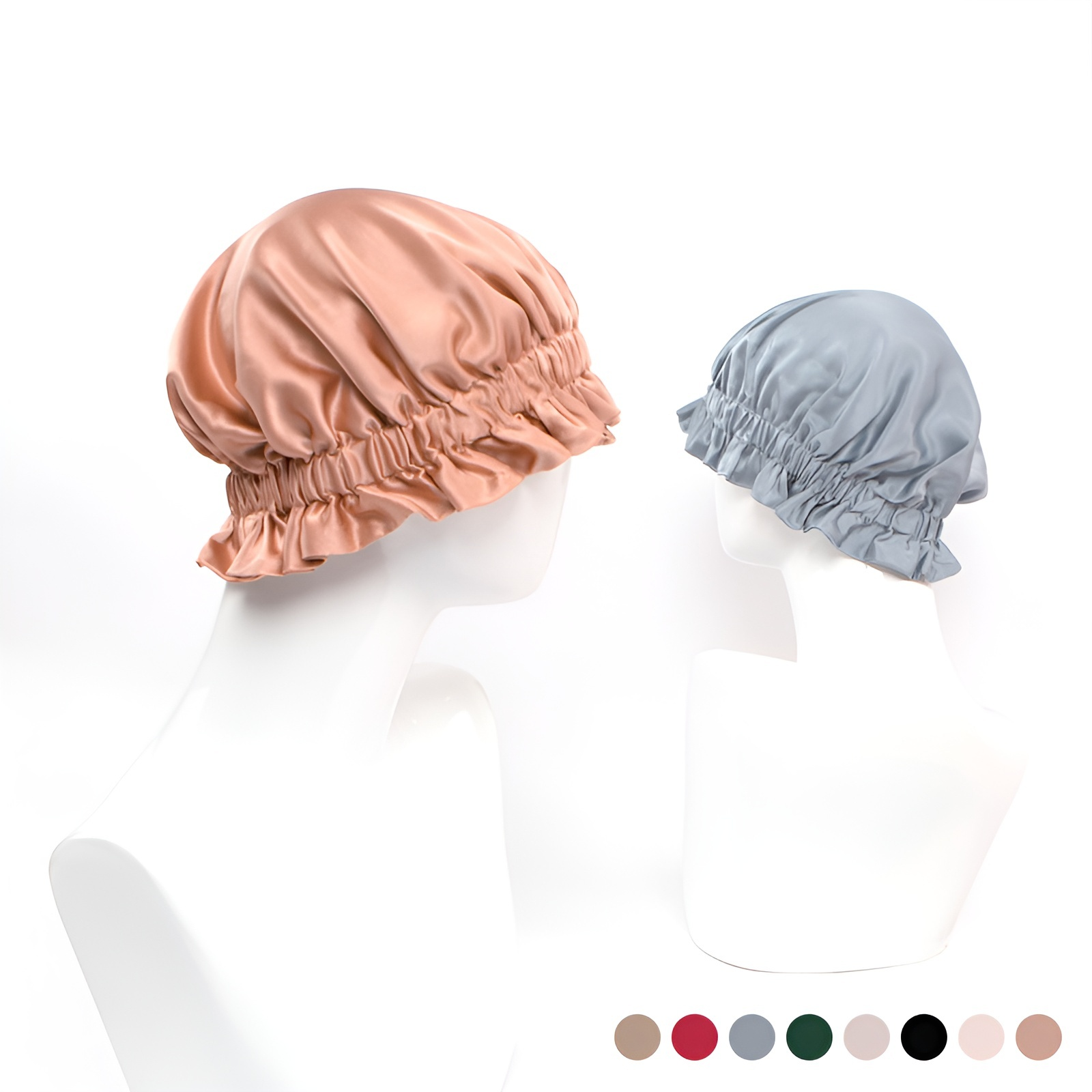 طبقة مزدوجة من الحرير الخالص التعادل قابل للتعديل غطاء الشعر