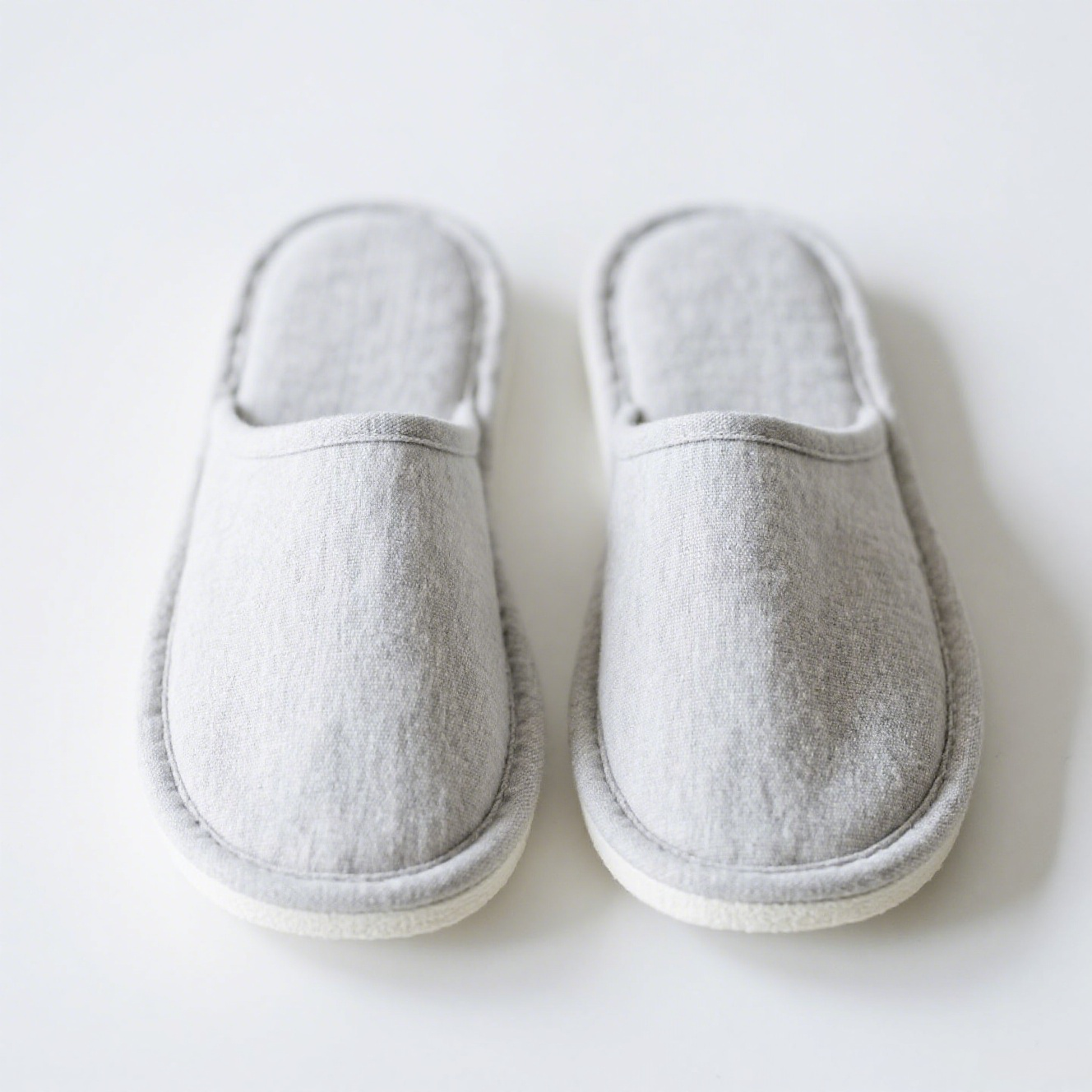 軽量で快適なコットンリネン使い捨てスリッパ（10足セット）
