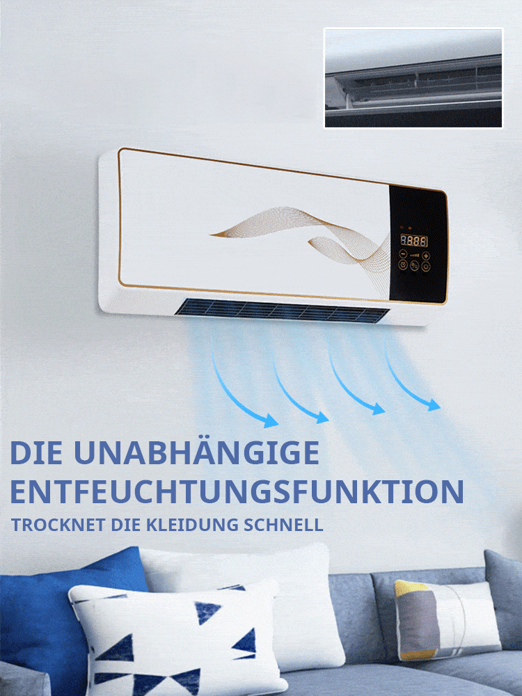 Effiziente Kühlung durch wandmontierte Ventilatoren für mobile Klimaanlagen