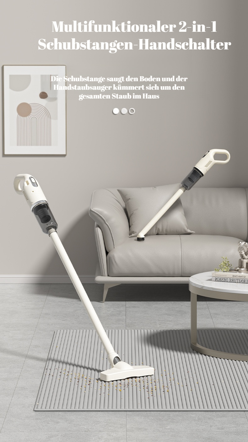 Staubsauger entfernt Tierhaare und Krümel