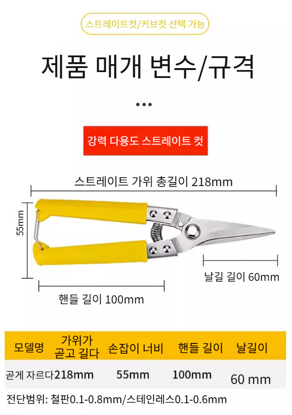 공업 현장 전용 다용도 가위