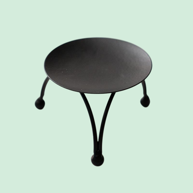 홈 골드 & 블랙 아로마 캔들 전용 트레이