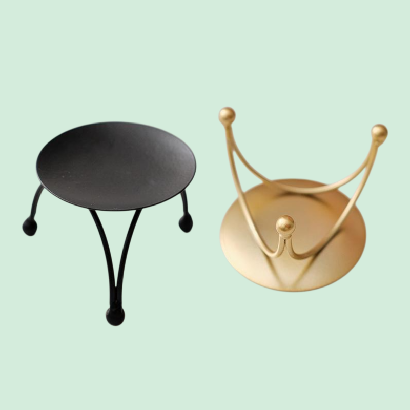 홈 골드 & 블랙 아로마 캔들 전용 트레이