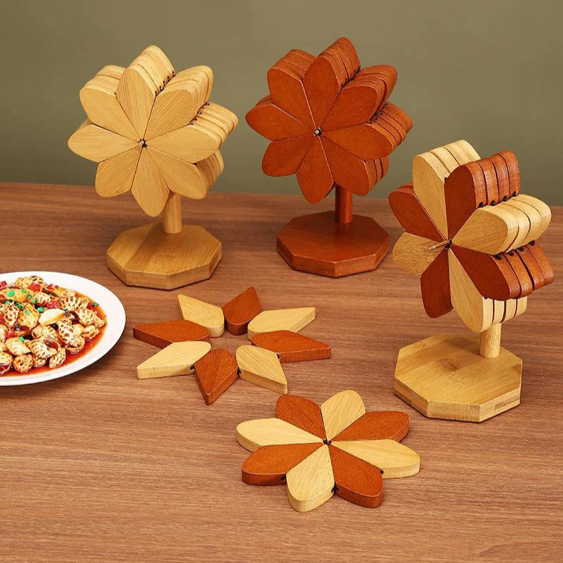 樹竹餐墊實木杯墊隔熱墊