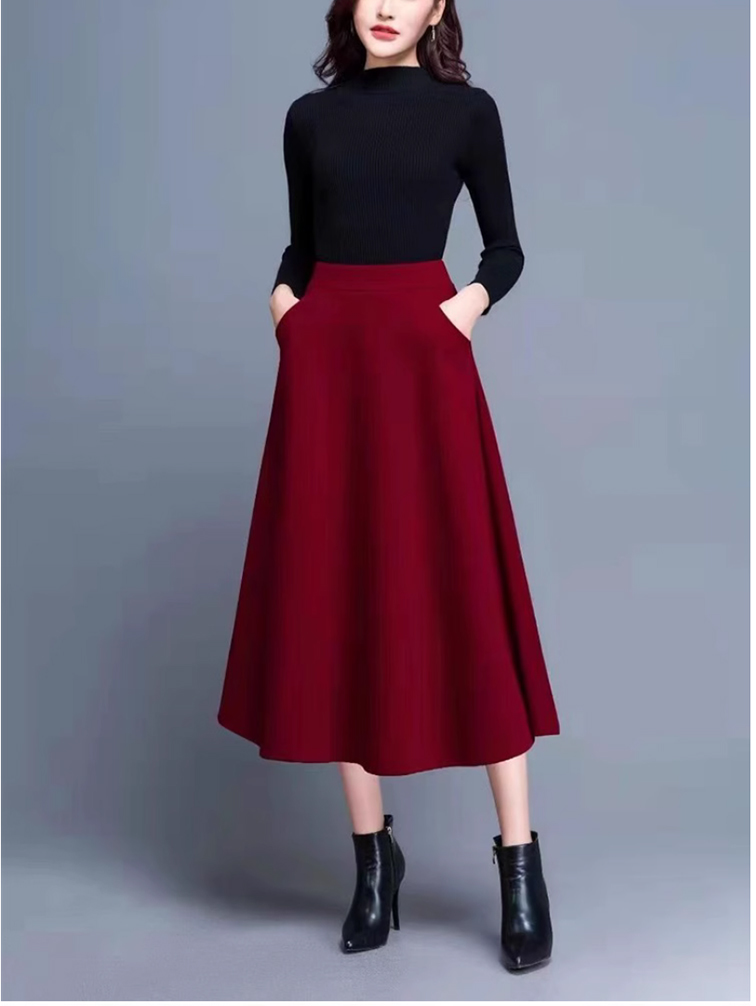 トレンド感ある上品なミディスカート