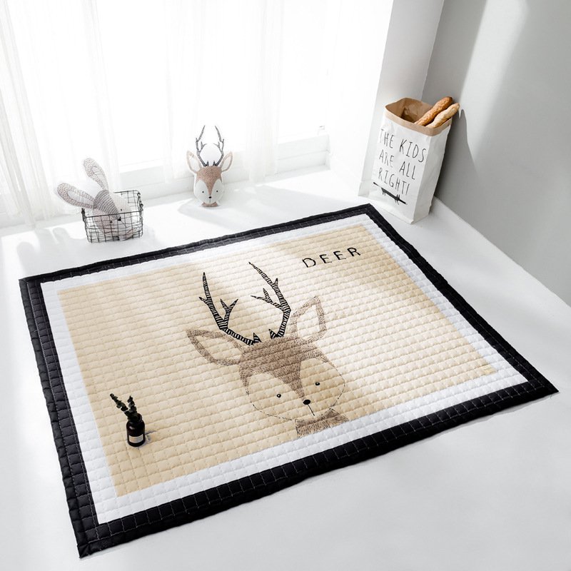 Baby-Krabbelmatte, Heim-Wohnzimmer-Teppich, Kinderspiel-Spielzeugteppich, verdickter Cartoon