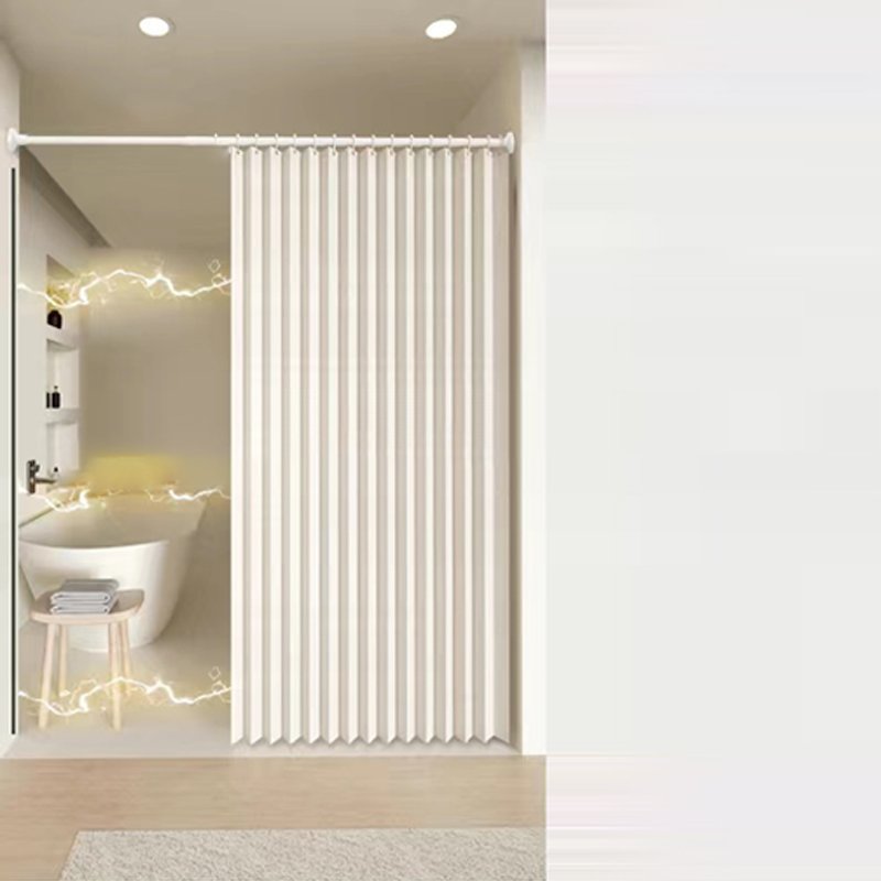 접이식 무타공 투명 샤워 커튼