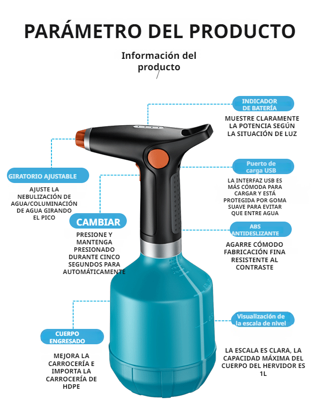 Pulverizador de presión fácil de usar para el hogar