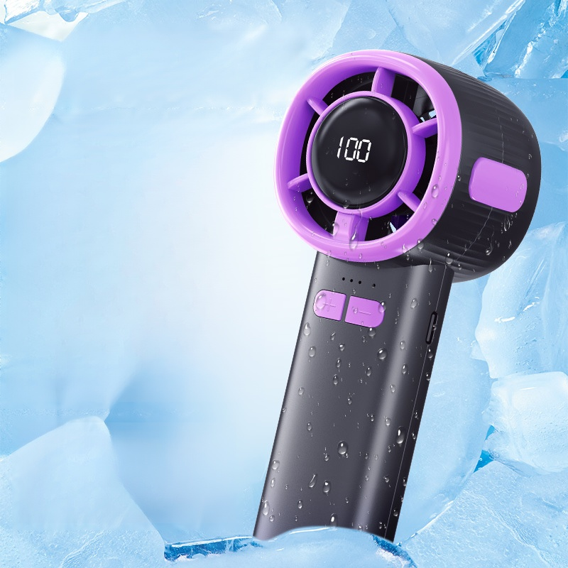 Mini portable turbocharged handheld fan