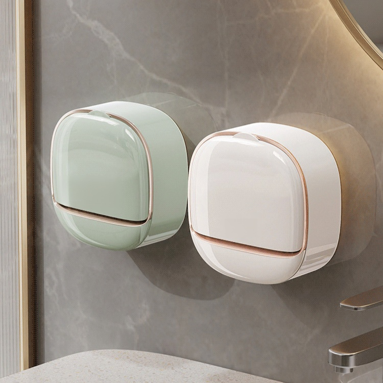 High-grade drain light luxury soap box with lid