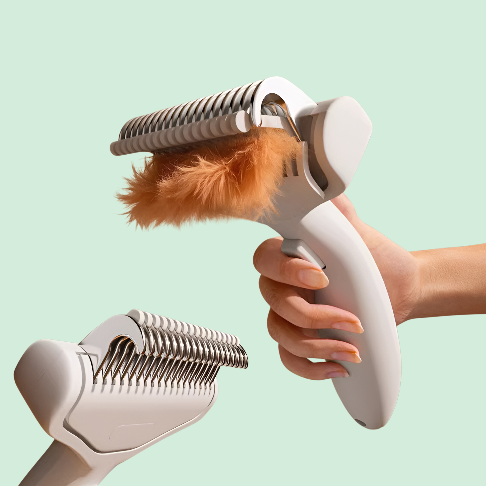 猫 ブラシ 犬 ブラシ ペット用品 短毛・長毛対応 スリッカーブラシ 犬 ファーミネーター 猫 毛取り 抜け毛取り ボタンで簡単除去 痛くない 皮膚に優しい 抜け毛除去 もつれた毛取り 滑り止め 耐久