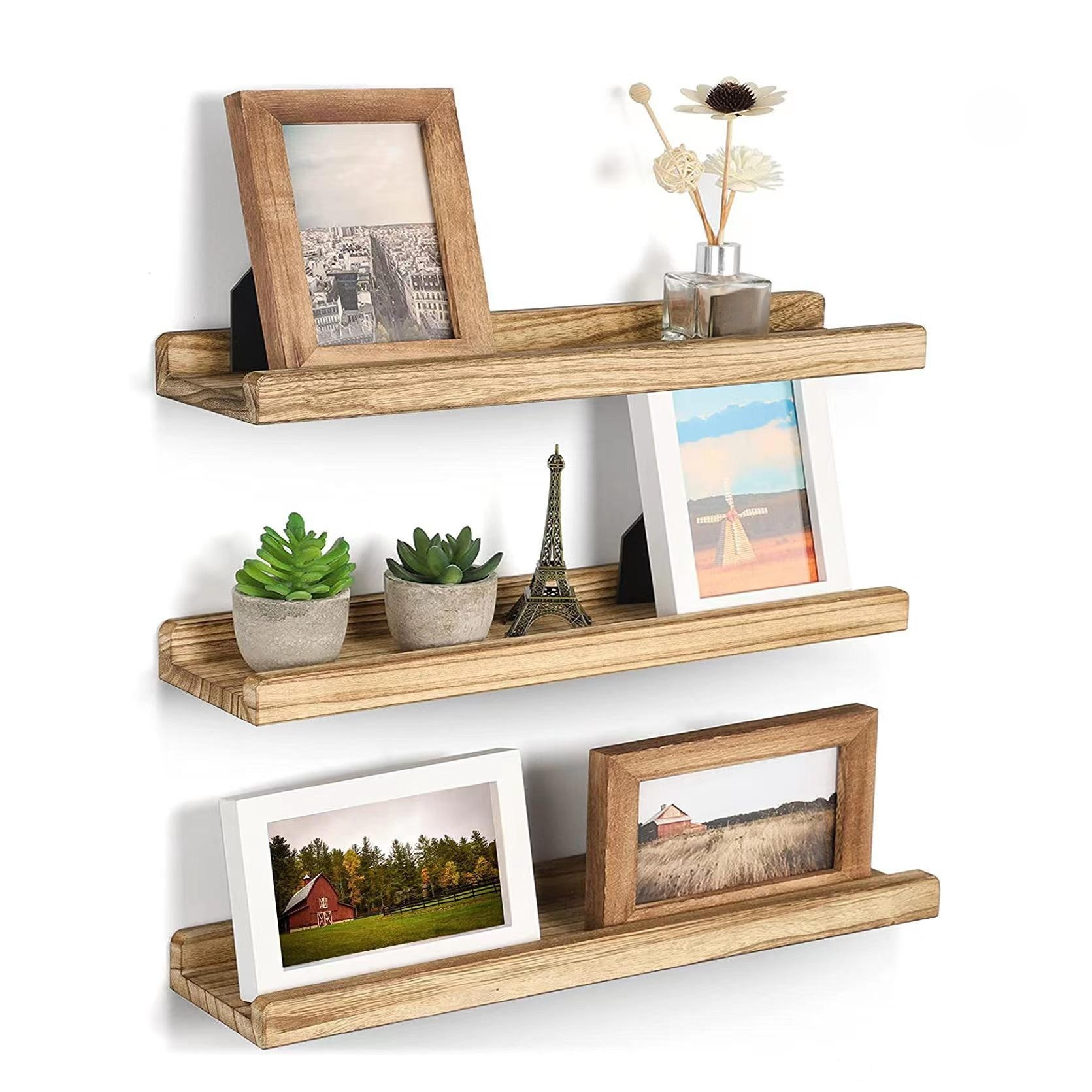 목재 벽 벽걸이 수납 선반