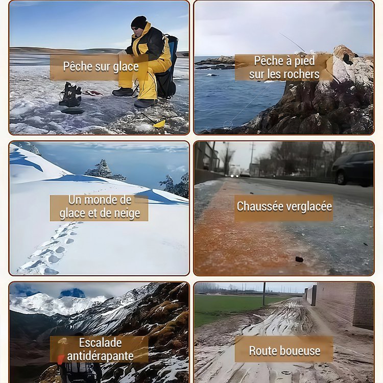 Crampons antidérapants en acier inoxydable à 26 dents