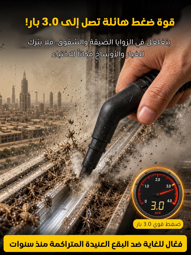 منظف بخاري عالي الضغط (طقم ملحقات من 12 قطعة)
