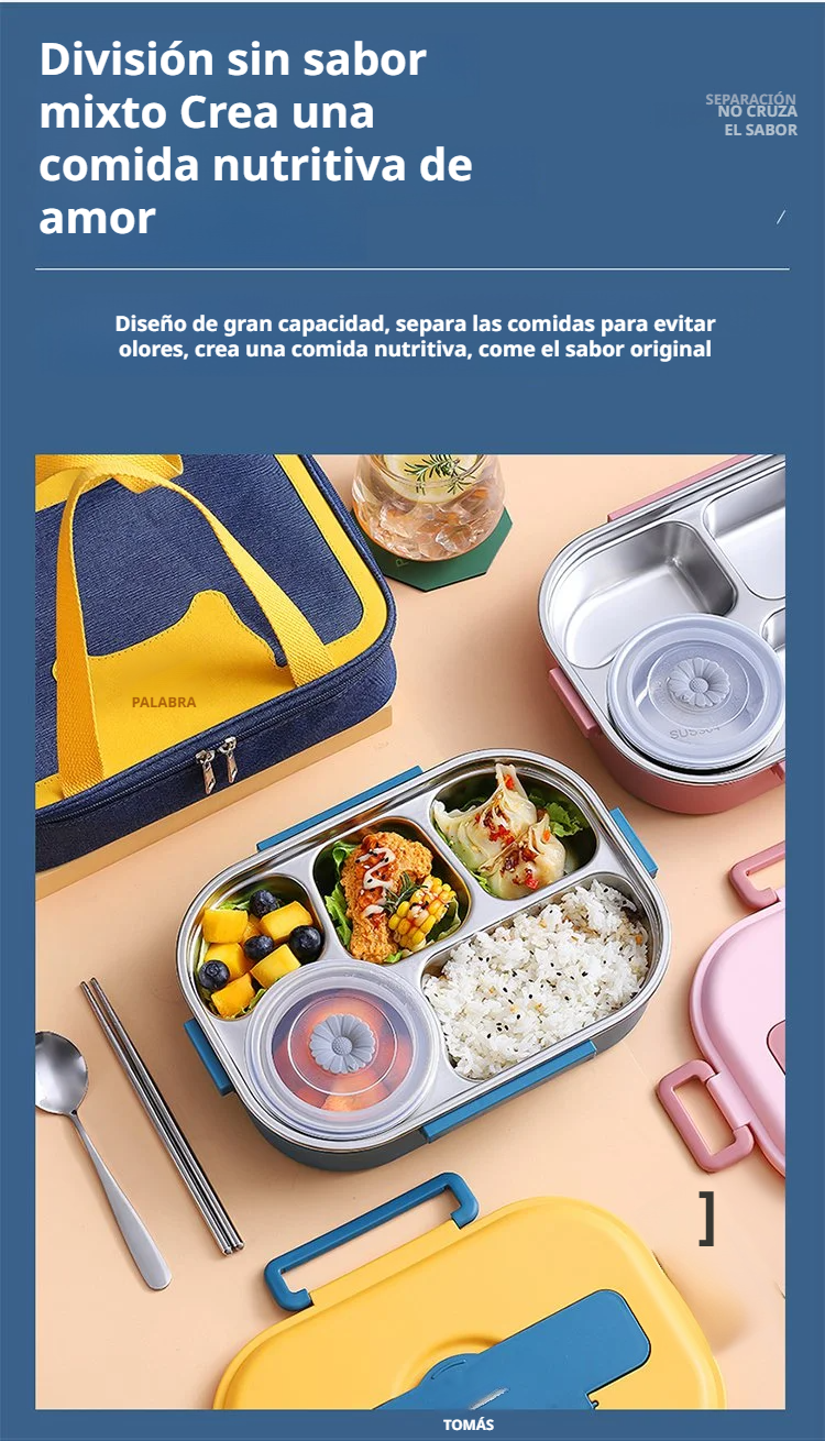 Thermal food container for hot and cold meals