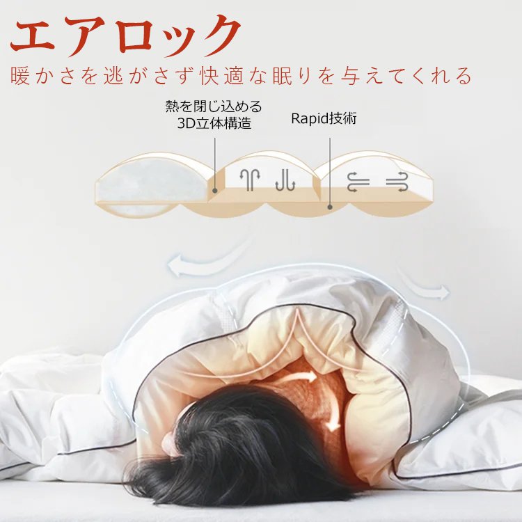 ホワイトグースダウン掛け布団