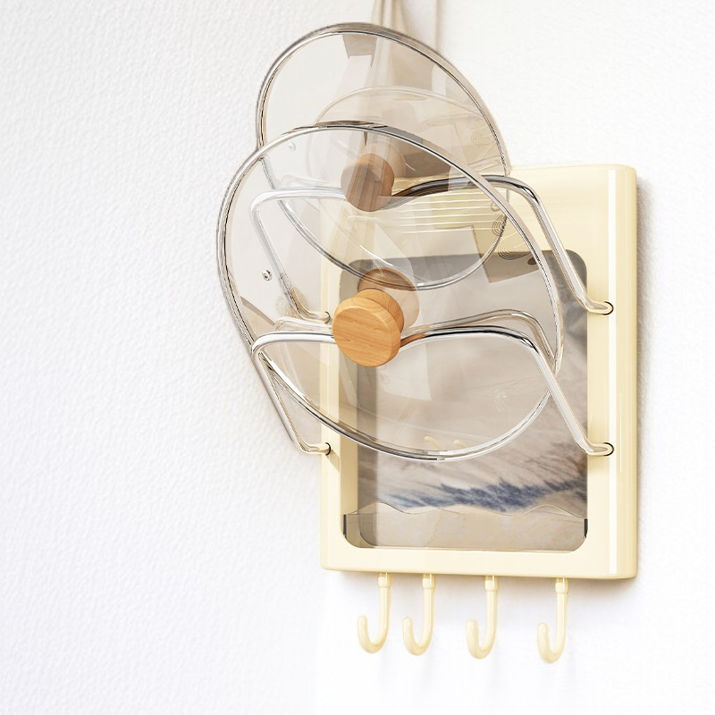 다용도 냄비뚜껑선반 다층수납선반 펀치프리 벽걸이 가정용 주방선반 다용도 도마 벽걸이 냄비뚜껑선반