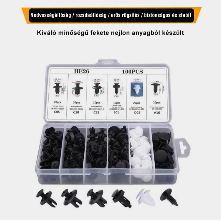 Autó univerzális csat kombinált készlet