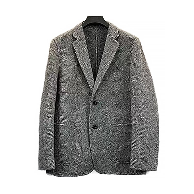 남성용 심플 헤링본무늬 정장 자켓