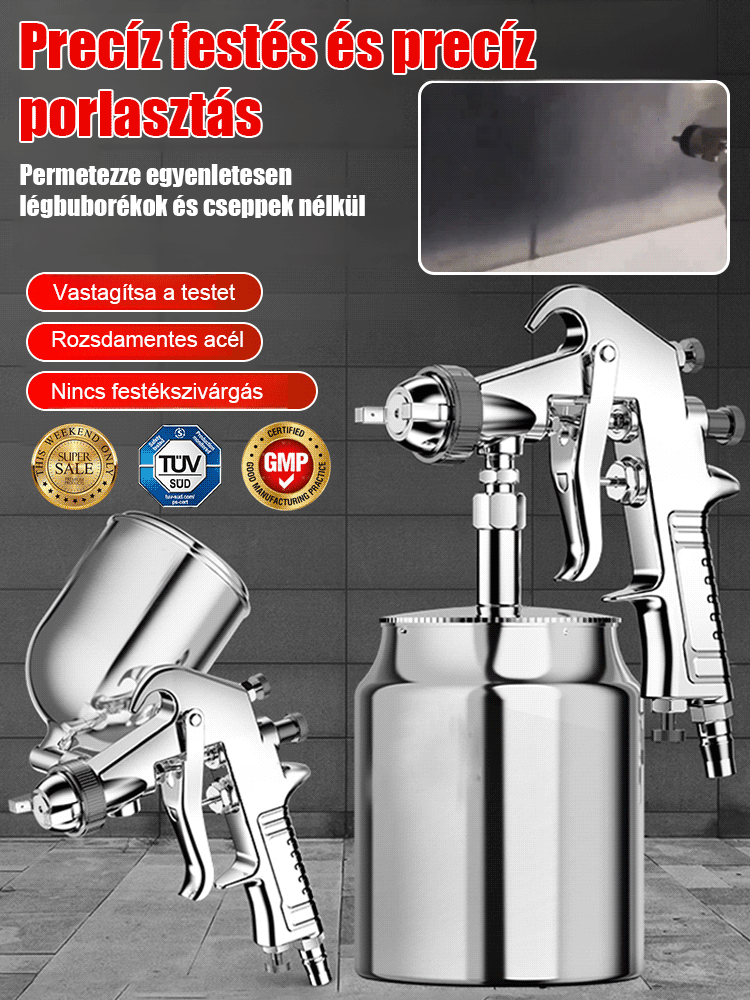 Professzionális pneumatikus festékszórópisztoly