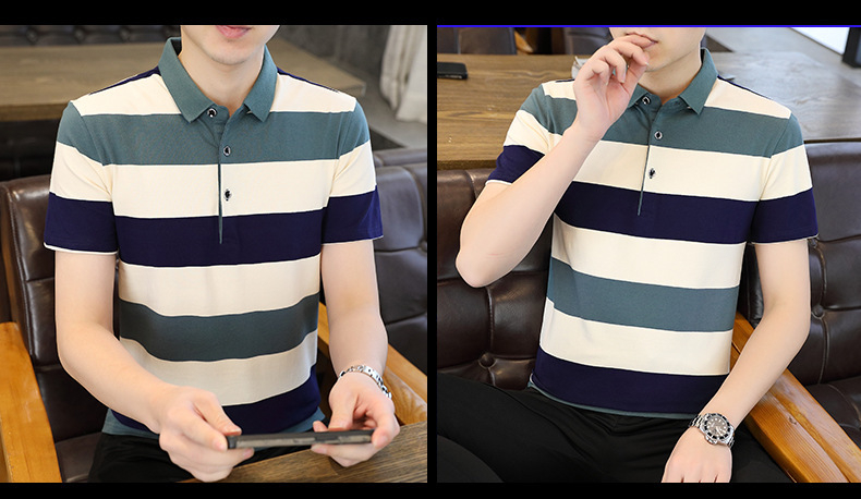 모던한 스타일의 여름 남성 반팔 티셔츠