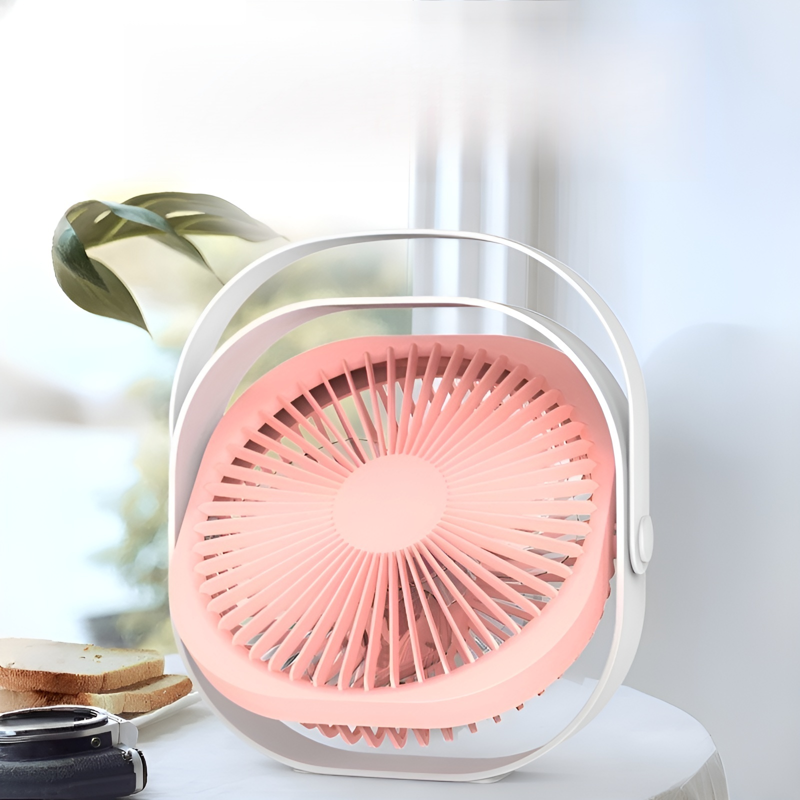 USB卓上扇風機 静音【2025卓上扇風機 USB給電式】360°角度調節可能 パワフル送風 ミニ扇風機 usbファン デスクファン 熱中症対策 オフィス/自宅/寝室/卓上/車