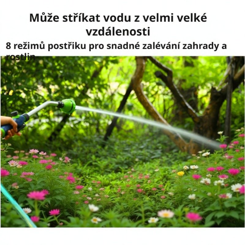  Hliníková vodní stříkací pistole s osmistupňovou tryskou