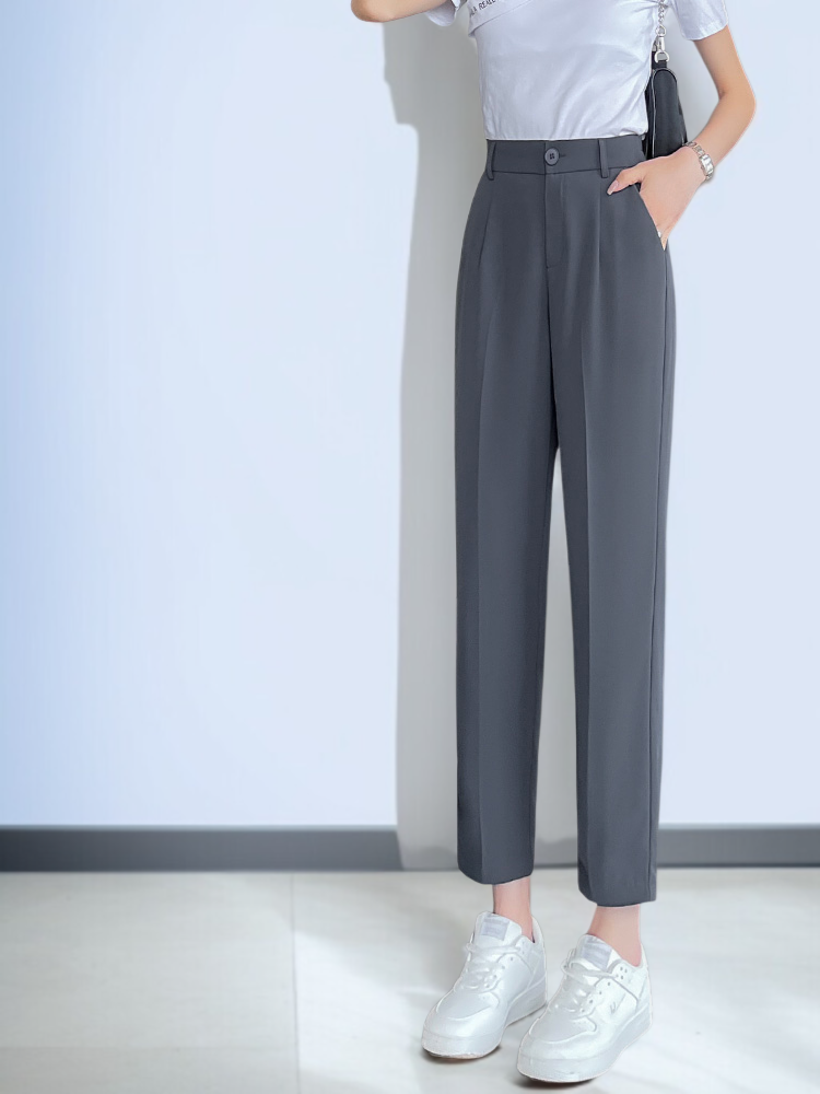 슬림한 스트레이트 캐주얼 팬츠