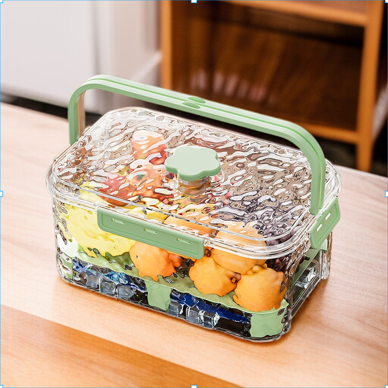 アウトドアキャンプ携帯用水波模様タッパー