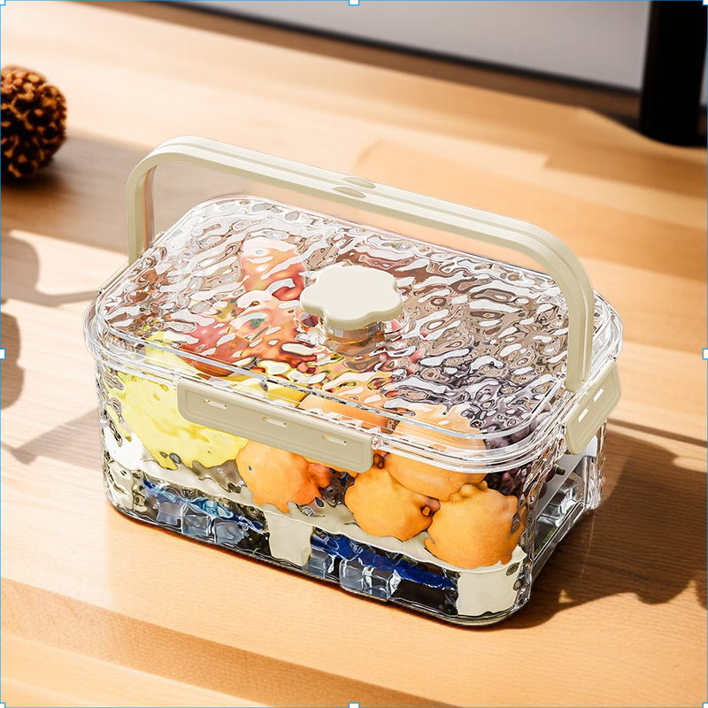 アウトドアキャンプ携帯用水波模様タッパー