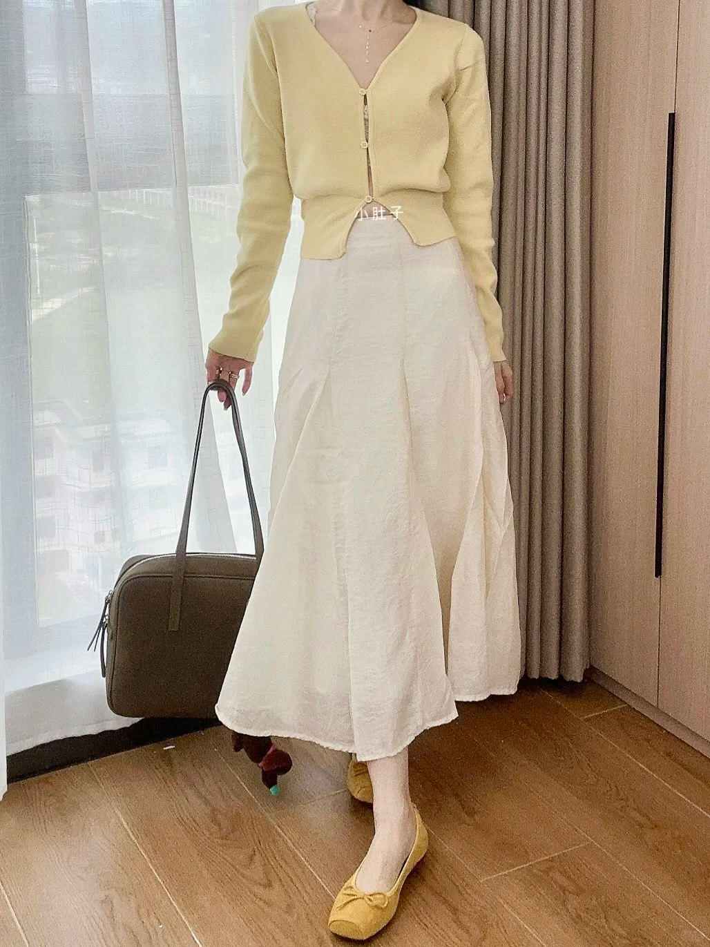 프렌치 니트 레이어드 원피스