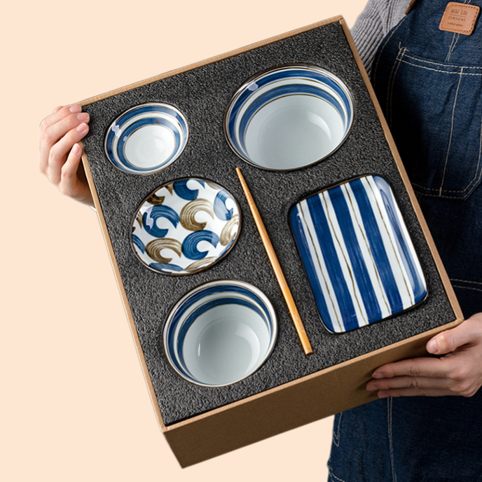 ボウル、プレート、お皿の6点ギフトボックスセット
