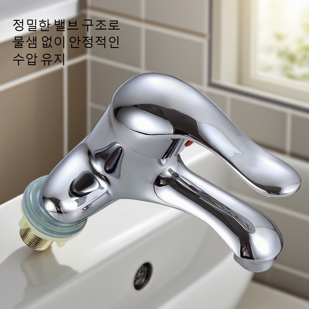 더블홀 냉온수 수도꼭지