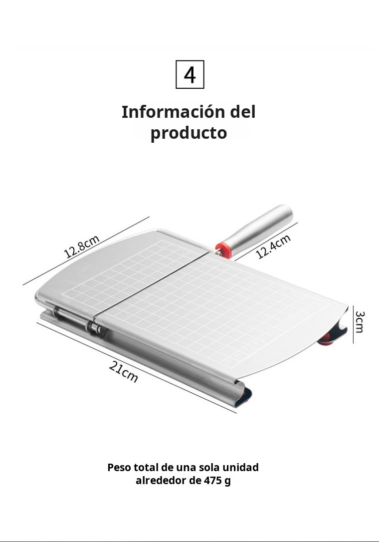 Cortador de alimentos con graduación precisa