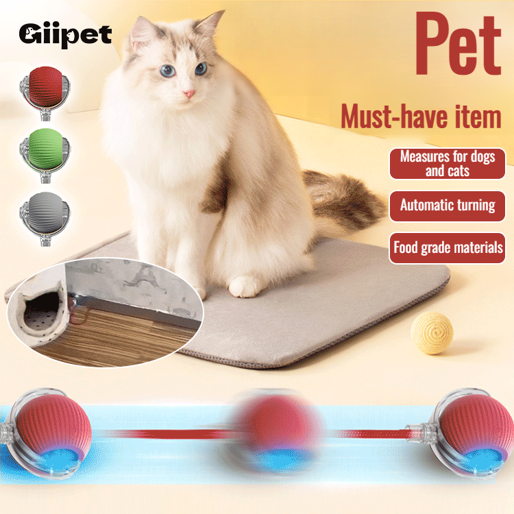 Intelligent Automatic Jumping Pet Toy Ball with Rope Teaser Toy Ball