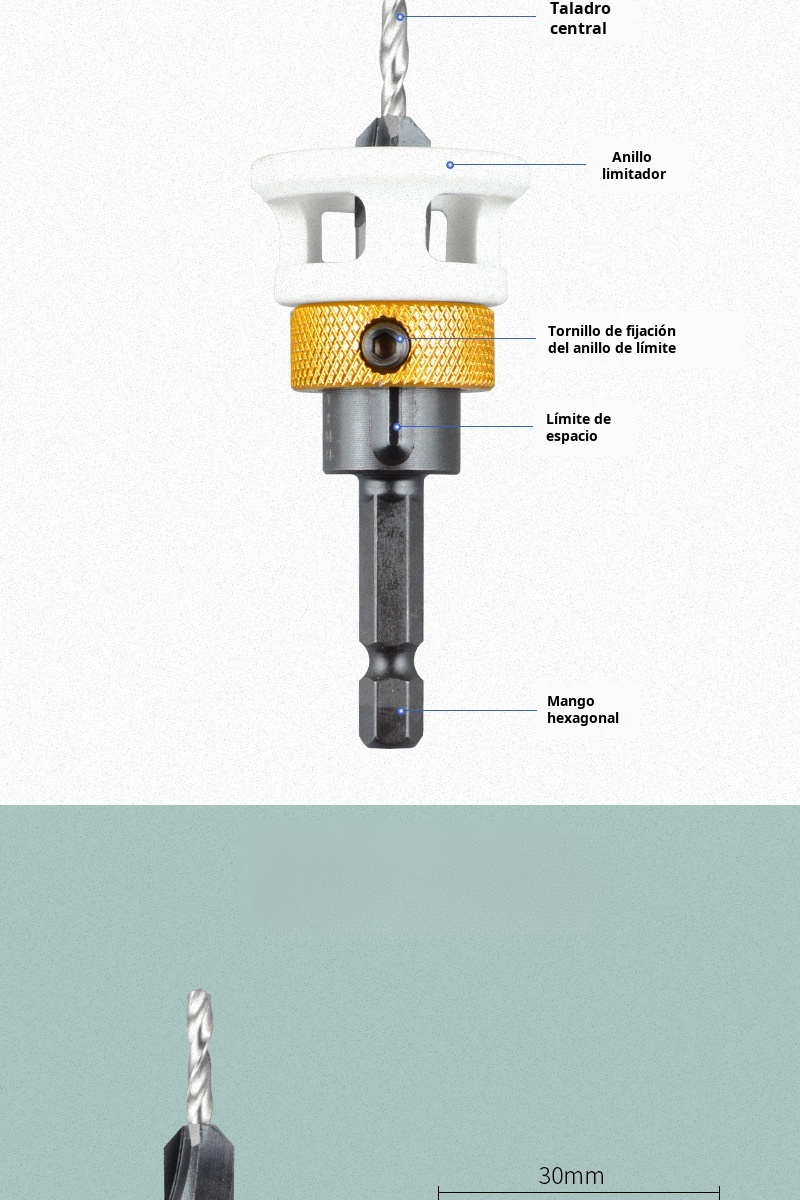 Herramienta de avellanado de alta precisión