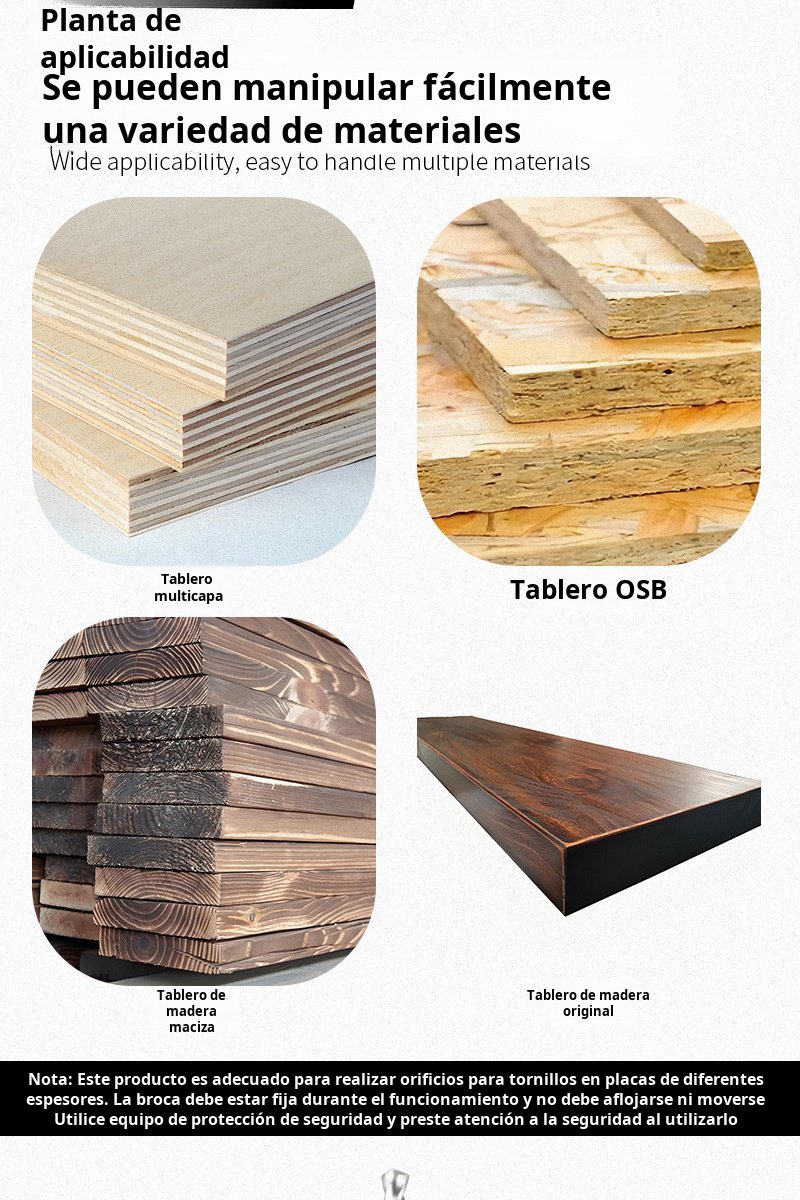 Broca de orificio cónico para trabajos precisos en madera