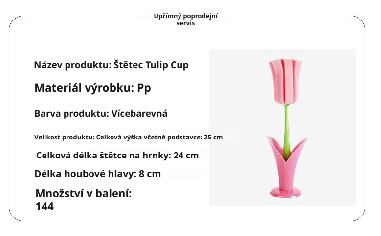 Dlouhá rukojeť na mytí pohárů s houbičkou v kuchyni