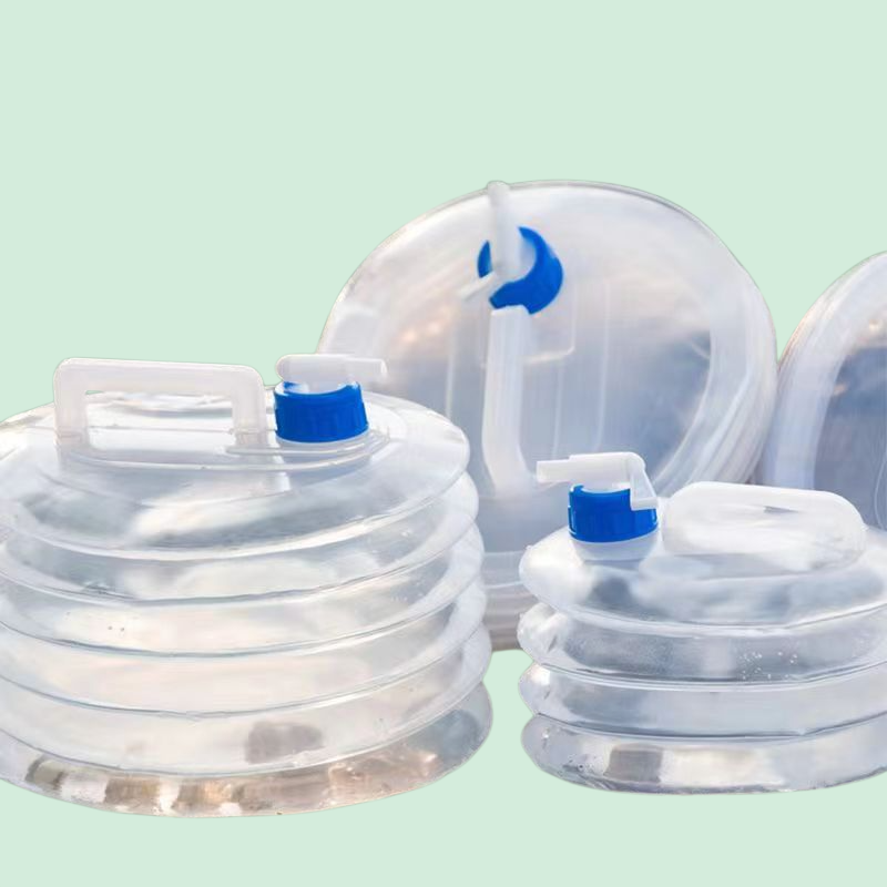 戶外可折疊蓄水桶自動駕駛車用便攜式儲水箱廚房塑膠家用水桶帶龍頭