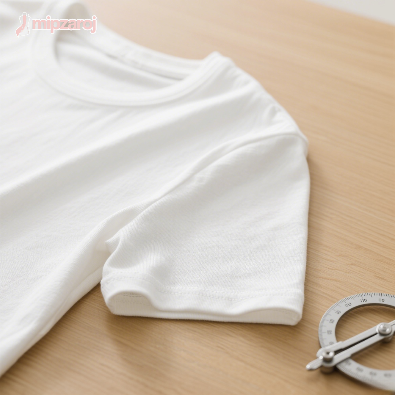 綿 100% の白い T シャツ