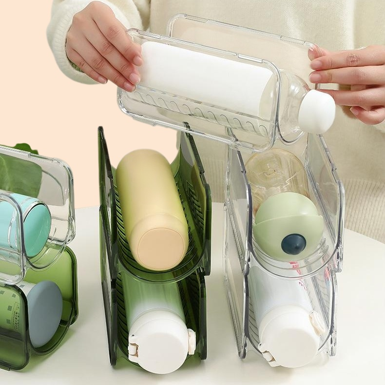 Water cup storage rack multi-layer transparent desktop can be stacked cup rack dustproof home insula