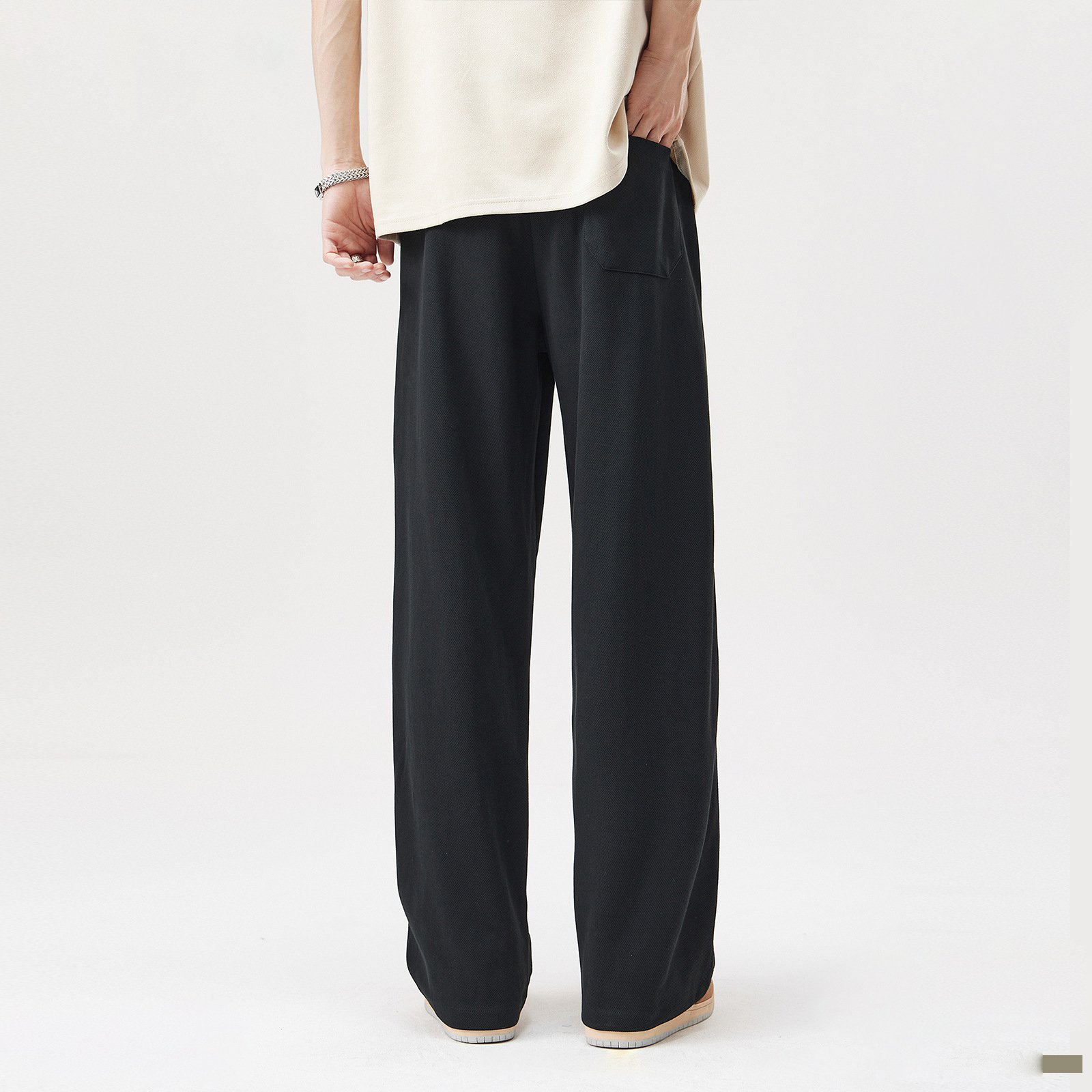 Pánské široké keprové kalhoty