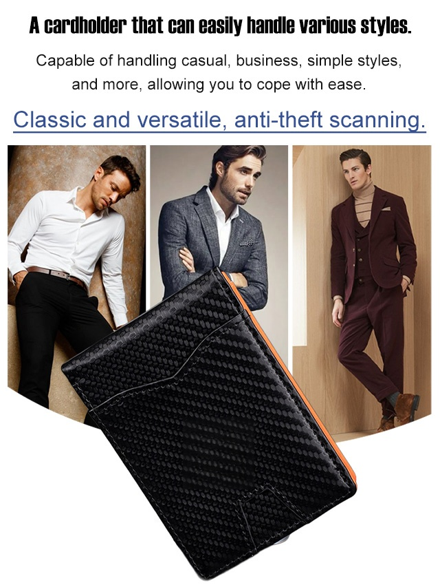 Minimalist Carbon Fiber Anti-Theft Multi-Card Wallet