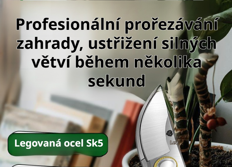 Silné zahradní nůžky s pružinou na stříhání větví detail
