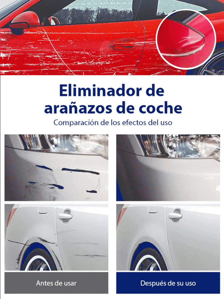 Spray para reparar  arañazos de coche