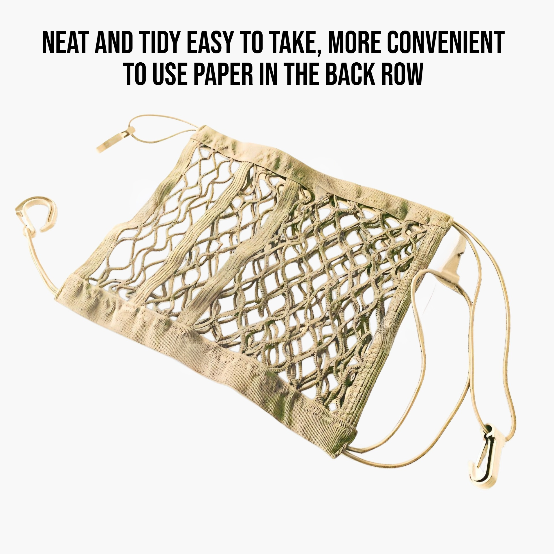 Car seat storage net pocket