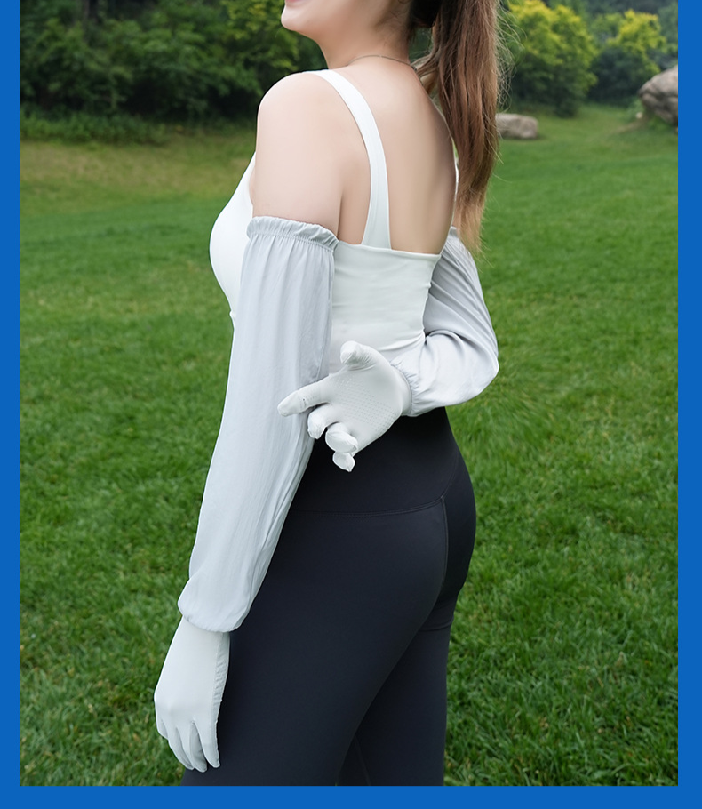 長い紫外線防止アームカバーのディテール