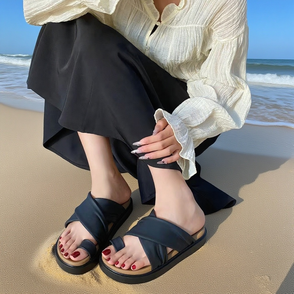 Leichte und atmungsaktive Pantoffeln mit weicher Sohle