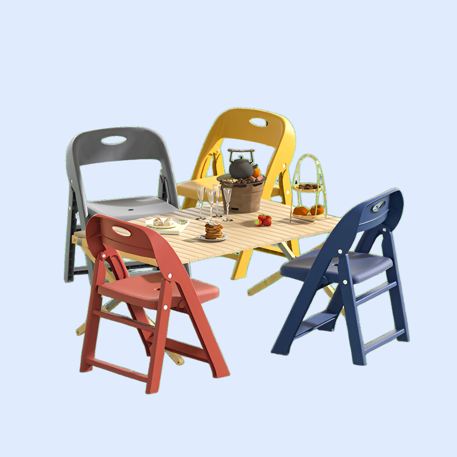 キッズチェア 折りたたみ椅子 子供用 ローチェア 子供椅子 ベビーチェア 背もたれ付き 滑り止め付き 軽量 プラスチック製 座面ゆったり 携帯便利 省スペース 幼稚園 保育園 家庭用 子ども用イス 豆