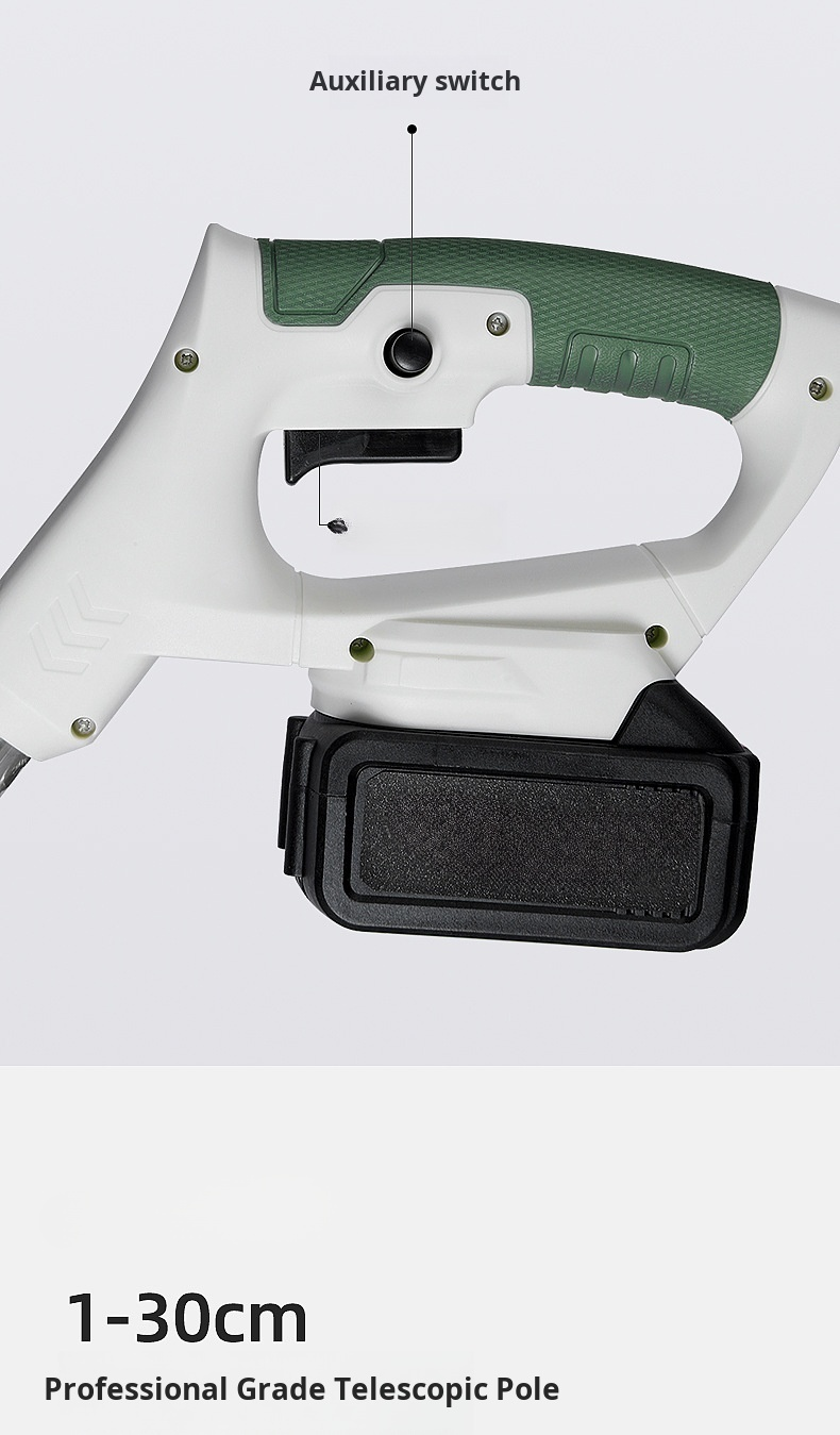 Rechargeable handheld mower cutting grass